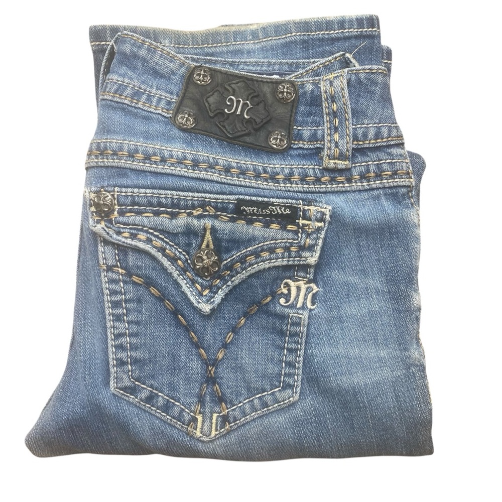 Miss Me bootcut distressed jeans, sz 29